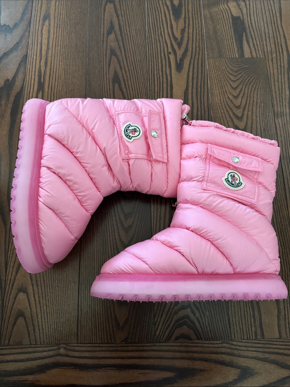 Moncler Pink Puffer Snow Boots - Picture 4 of 4